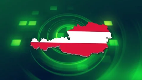 Austria Map and Flag Background Stock Footage 344026560