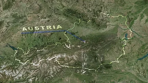 Austria Map Animation Stock Footage 273237028