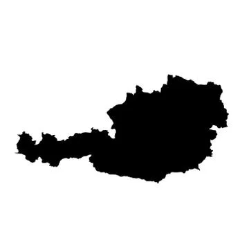 Austria map - filled hand-drawn map Stock Illustration