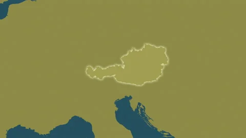 Austria map - glide. Glow. Pattern. Video stock 147443214