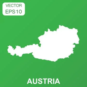 Austria map icon. Business concept Austria pictogram. Vector illustration on  Illustrazione stock