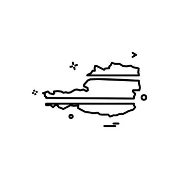 Austria map icon design vector 스톡 일러스트