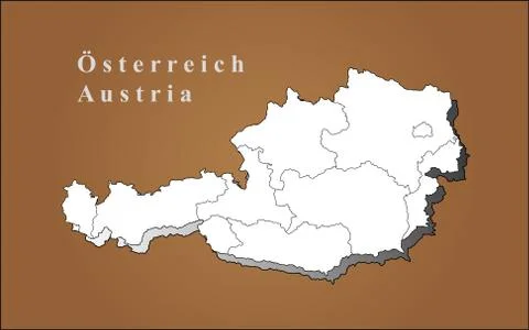 Austria map Stock Illustration