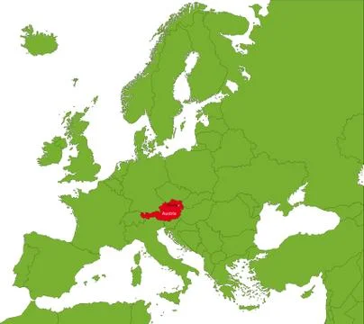 Austria map Stock Illustration