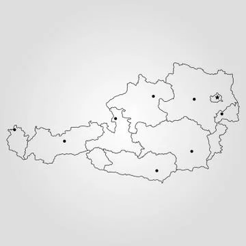 Austria - map Stock Illustration