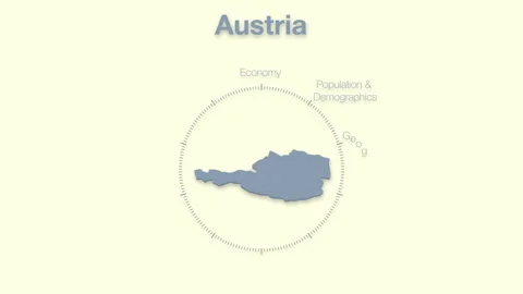 Austria MAP revealingmotion graphics data elements Stock Footage 339875236