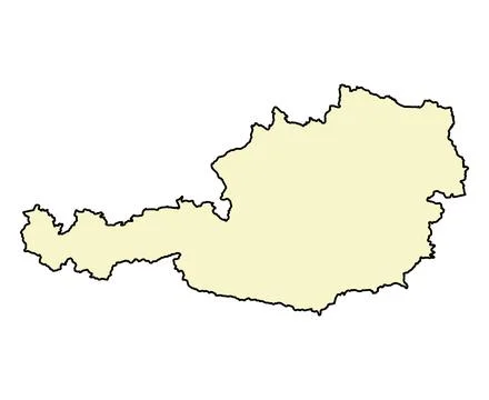 Austria map symbol shape, travel web flat concept icon symbol vector illustra 스톡 일러스트