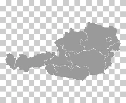 Austria map symbol shape, travel web flat concept icon symbol vector illustra Illustrazione stock