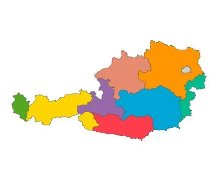 Austria map symbol shape, travel web flat concept icon symbol vector illustra 스톡 일러스트