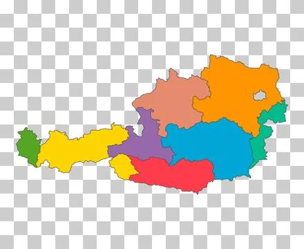 Austria map symbol shape, travel web flat concept icon symbol vector illustra Stock Illustration