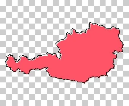 Austria map symbol shape, travel web flat concept icon symbol vector illustra 스톡 일러스트