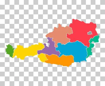 Austria map symbol shape, travel web flat concept icon symbol vector illustra 스톡 일러스트