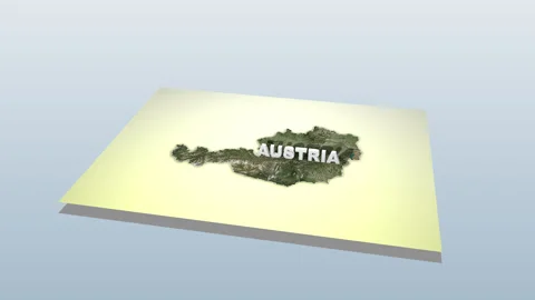 Austria Map Unfolding Stock Footage 283801835