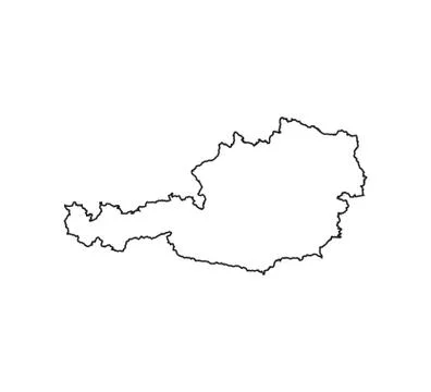 Austria map on white background. Vector illustration. Stock Illustration