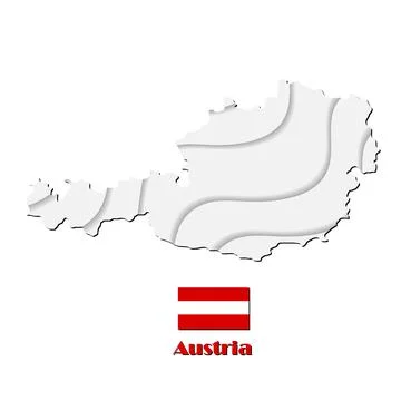 Austria map on white background. vector illustration. 스톡 일러스트