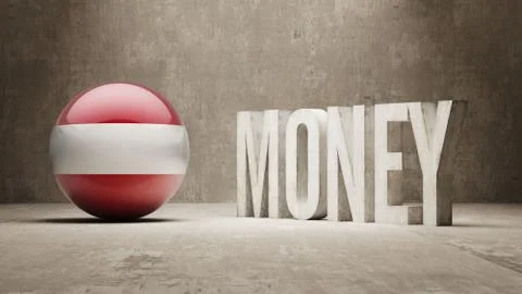 Austria. Money Concept. Stock Illustration