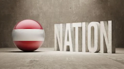 Austria. Nation Concept. Stock Illustration