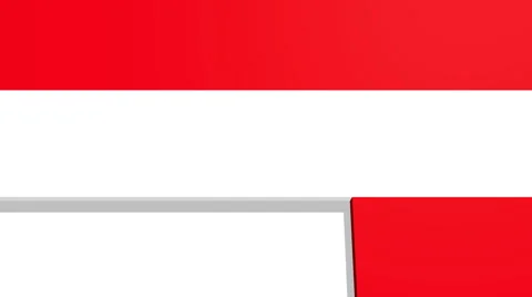 Austria national flag constructed from separate elements Stock-Footage 40764628