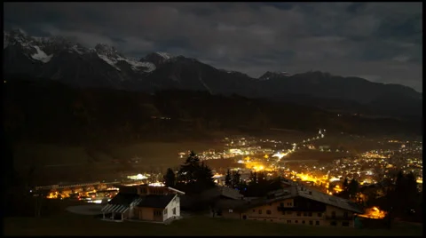 Austria - Night Time Lapse - HD Stock Footage 32907197