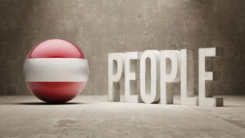 Austria. People Concept. Illustrazione stock