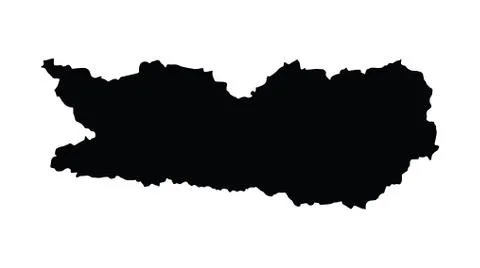 Austria province, Carinthia vector map silhouette 스톡 일러스트