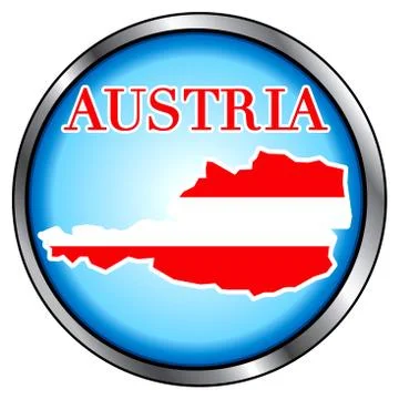 Austria Round Button Stock Illustration