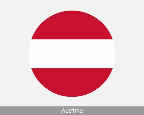 Austria Round Flag Illustrazione stock
