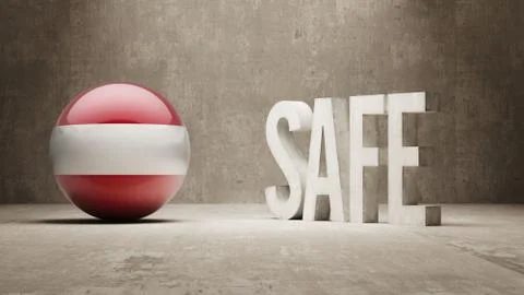 Austria. Safe Concept. Stock Illustration