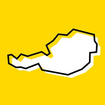 Austria simplified vector map Illustrazione stock