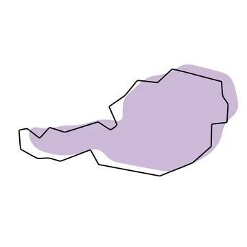 Austria simplified vector map 스톡 일러스트