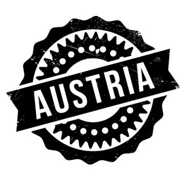 Austria stamp rubber grunge Stock Illustration