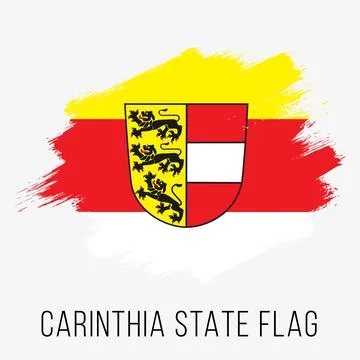 Austria States Carinthia Vector Flag Design Template Stock Illustration