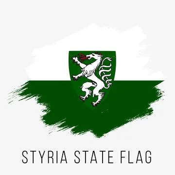 Austria States Styria Vector Flag Design Template Stock Illustration