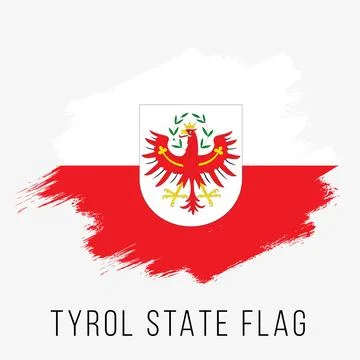 Austria States Tyrol Vector Flag Design Template Stock Illustration