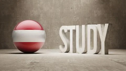 Austria. Study Concept. Stock Illustration