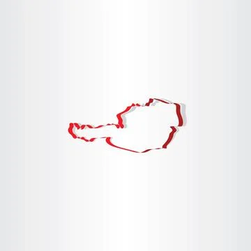 Austria stylized map icon vector 스톡 일러스트