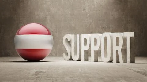 Austria. Support Concept. 스톡 일러스트