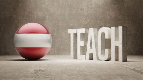 Austria. Teach Concept. Illustrazione stock