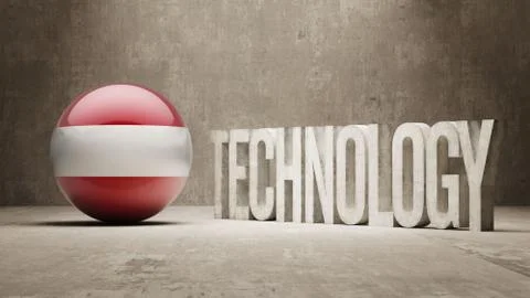 Austria. Technology Concept. Illustrazione stock