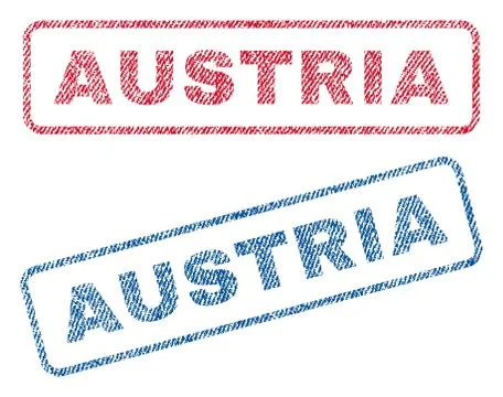 Austria Textile Stamps Illustrazione stock