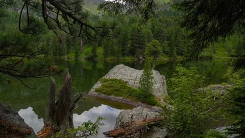 Austria Timelapse Forest Lake Stock Footage 153293201