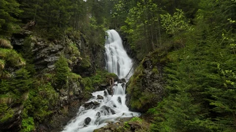 Austria Timelapse Forest Waterfall Stock Footage 153294610
