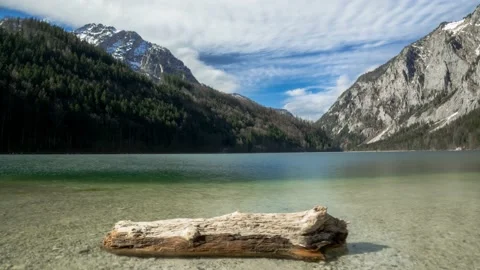 Austria Timelapse Mountain Lake Stock Footage 153291499