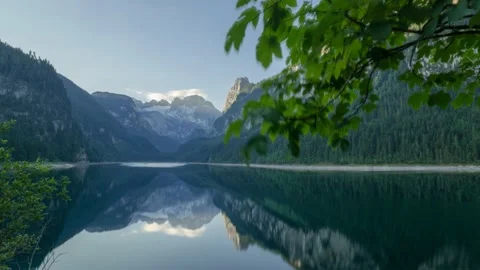 Austria Timelapse Mountain Lake Stock Footage 153292424