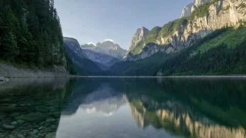 Austria Timelapse Mountain Lake Stock Footage 153292426