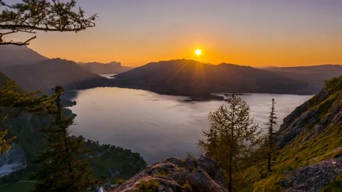 Austria Timelapse Mountain Lake Stock Footage 153292534