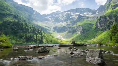 Austria Timelapse Mountain Lake Stock Footage 153292739