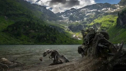 Austria Timelapse Mountain Lake Stock Footage 153292772