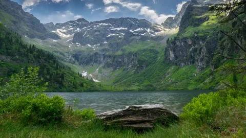 Austria Timelapse Mountain Lake Stock Footage 153292804