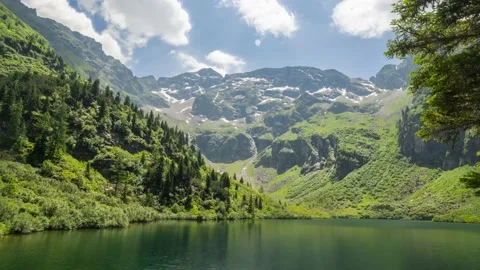 Austria Timelapse Mountain Lake Stock Footage 153292807
